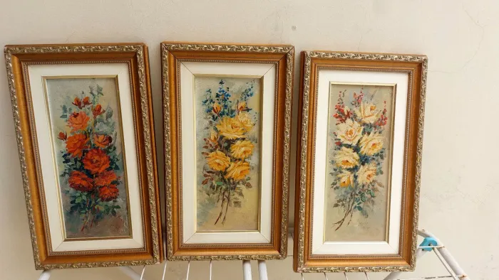 3 quadros óleo