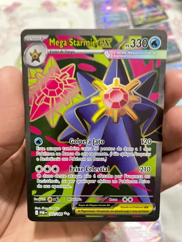 Lote de Cartas Pokémon Ultra Raras e Ilustração Especial - Coleção 2026 Mega Starmie,