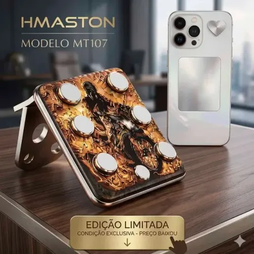 Suporte Magnético Celular Moto H'Maston MT107 Universal Ímã Potente para Guidão GPS pode r