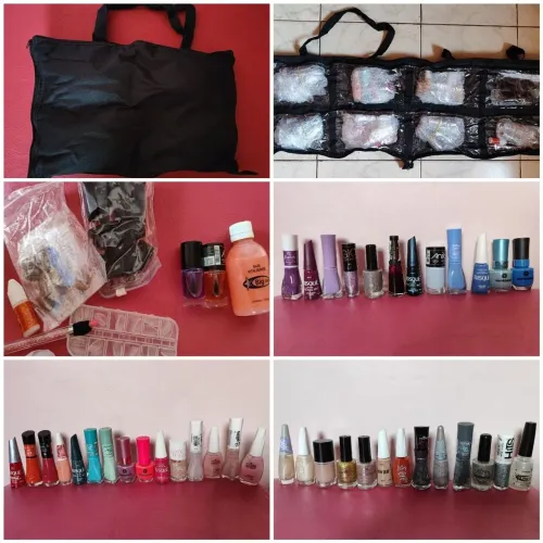 Coleção de esmaltes + bolsa organizadora