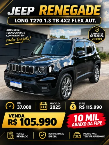 Jeep Renegade Long. T270 1.3 TB 4X2 Flex Aut. 2025