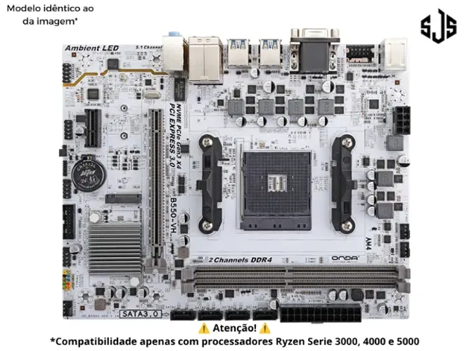 Placa-Mãe SIS B550M-H AM4 DDR4 - Ryzen Série 3000, 4000 e 5000