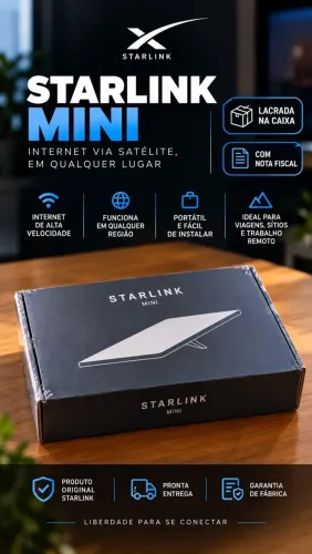 Starlink Mini Kit Completo - Novo Lacrado Na Caixa C/ NF?
