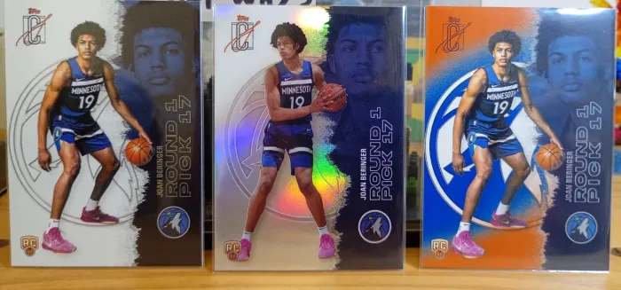 combo cards nba topps signature class joan beringer - timber wolves