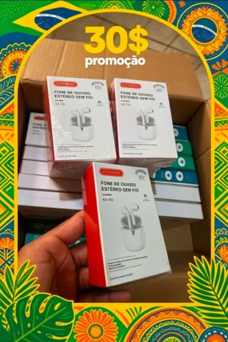 Fone Bluetooth Sem Fio Kapbom KA-792 TWS Estéreo Touch Original Novo R$ 30