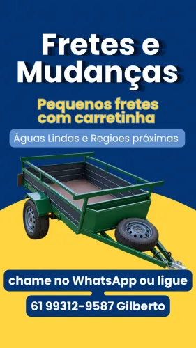 Fretes e Pequenas Mudanças | Carretinha | Águas Lindas e Região