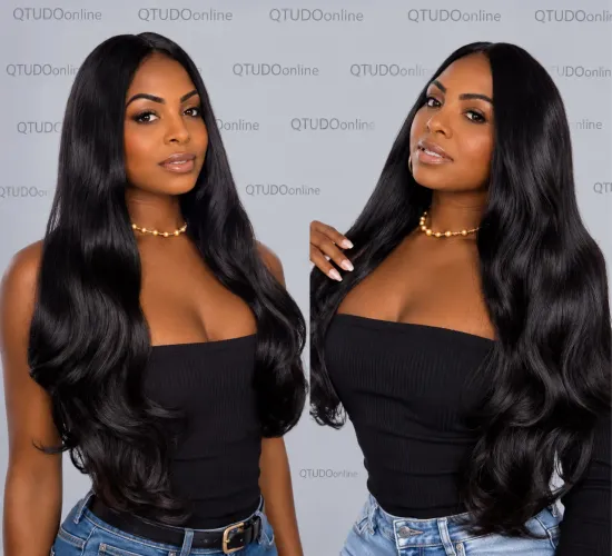 Peruca Lace Wig Preta Idêntica Ao Cabelo Humano