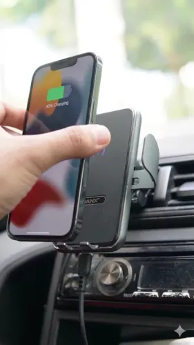 Carregador sem fio indução iPhone carro novo lacrado