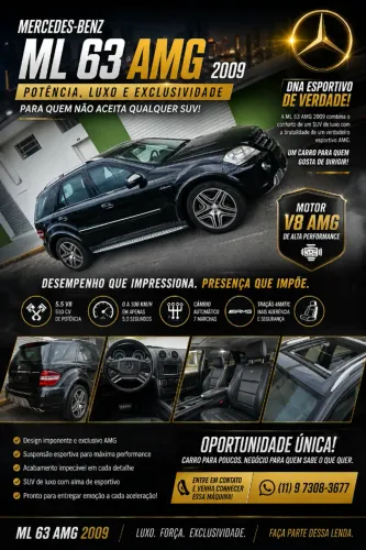 Mercedes-Benz ML-63 AMG 6.2 V8 32V 510cv 2009