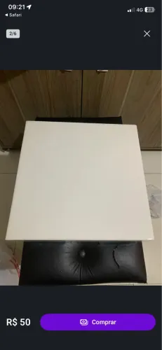 Plafon acrílico sobrepor branco 40x40