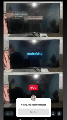 Televisão <br>Tv TCL <br>Vai só a Tv e o controle<br>Chama que faço preço hj?
