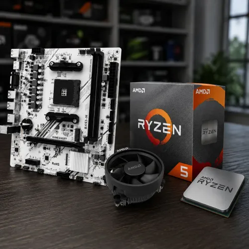 Kit Placa-mãe ZSUS B450-M AM4 DDR4 + Ryzen 5 3400g