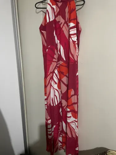 Vestido estampado longo