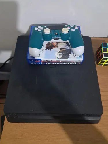 Playstation 4 ps4 com controle e jogos 
