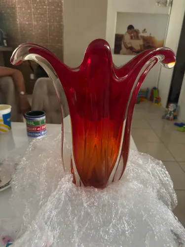 Vaso de cristal Murano Molinari