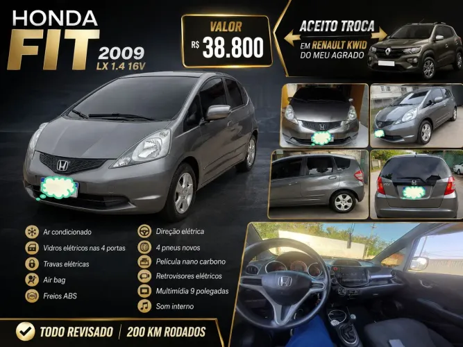 Honda Fit LX 1.4/ 1.4 Flex 8v/16v 5P Mec. 2009