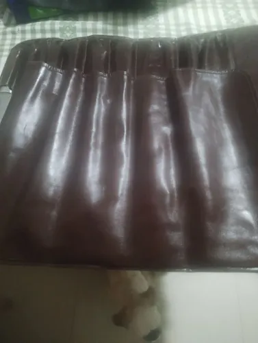 Kit de facas artesanais com lindo estojo de couro 