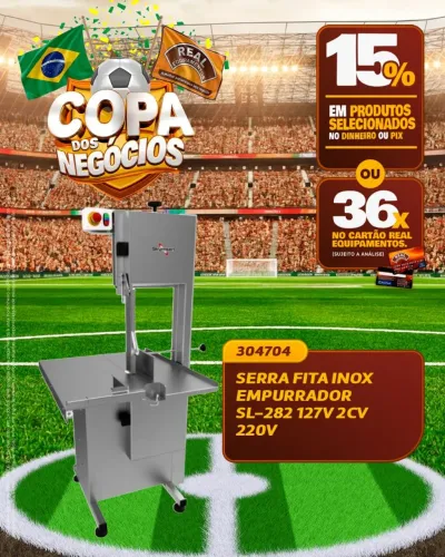 Serra fita inox empurrador 220v