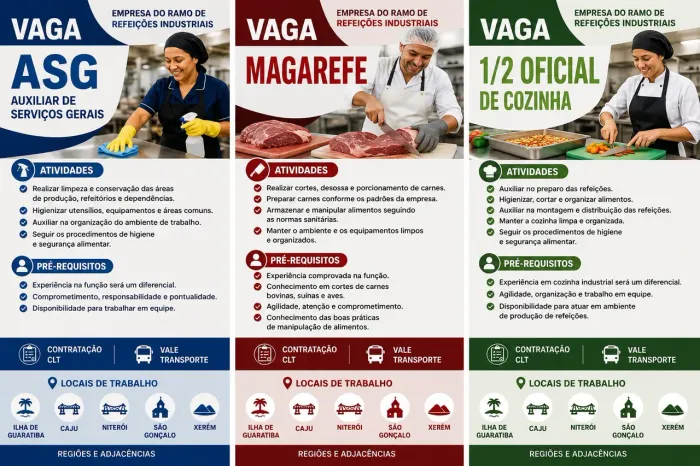 ? VAGA - AUXILIAR DE SERVIÇOS GERAIS (ASG)