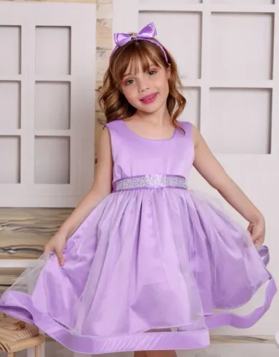 Vestido luxo lilás 