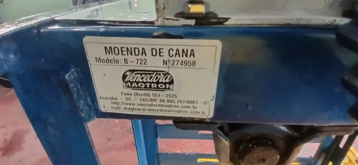 Engenho de cana B722 com rolos de inox.