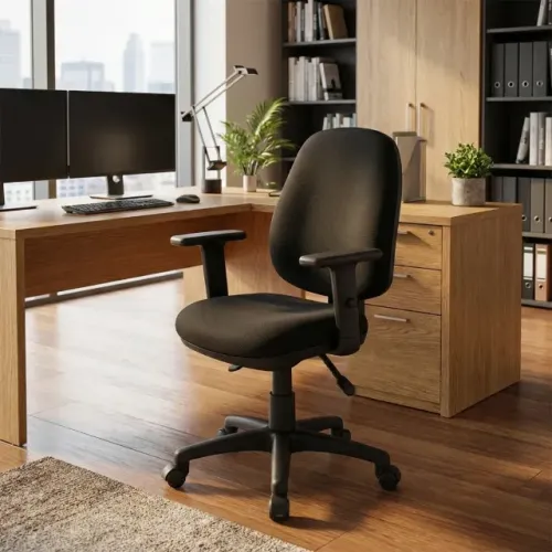 Cadeira Escritório Ergonômica AXYS Preta Encosto Anatômico Ajuste Altura Conforto 20091