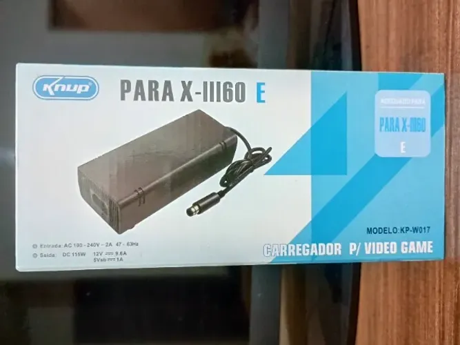 Fonte Xbox 360 2 Pinos Bivolt, Xbox 360 KP-W013 - Knup. Cabo Pra Xbox 360.