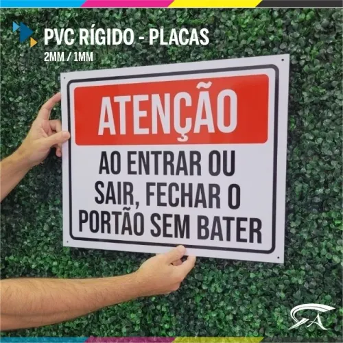 Placas em pvc de sinalização  diversos tamanhos ! 