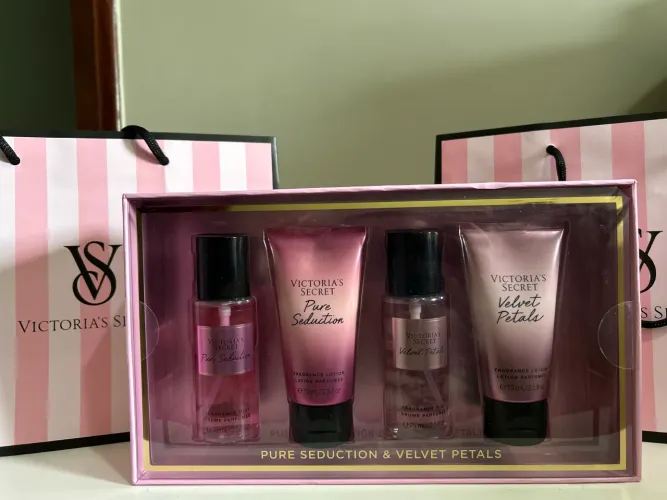 Kit Victorias Secret Pure Seduction & Velvet Petals Original - 4 itens