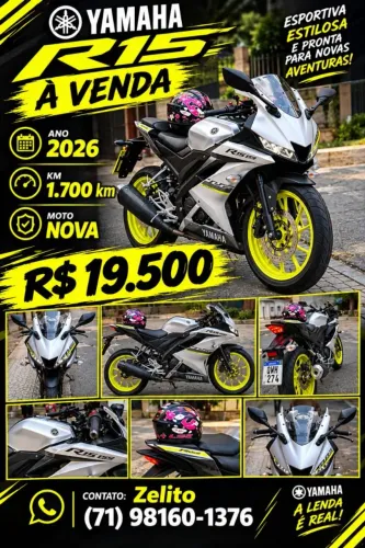 Moto yamaha R15 tudo em dias único dono!