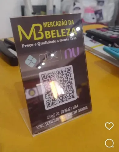 Plaquinha em acrílico QR cód para sua empresa