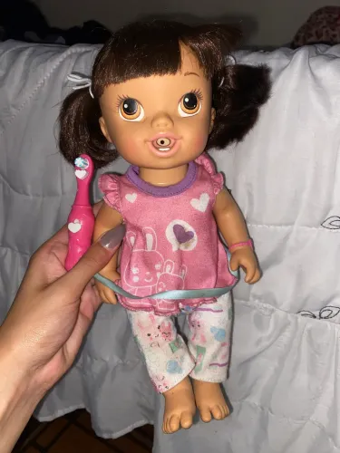 Boneca Baby Alive Hora de Escovar os Dentes + Escova Original