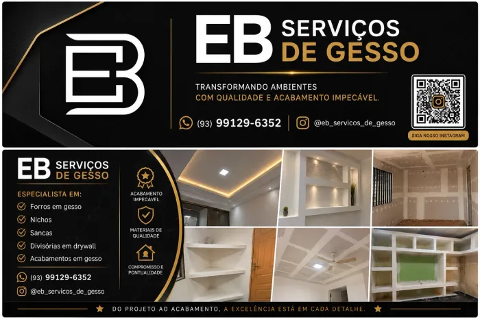 Gesso,Forro acartonado e Drywall 