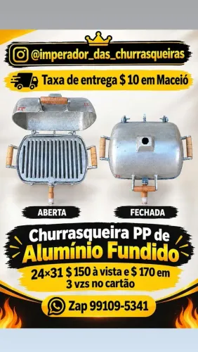 Churrasqueira PP de Alumínio Fundido 