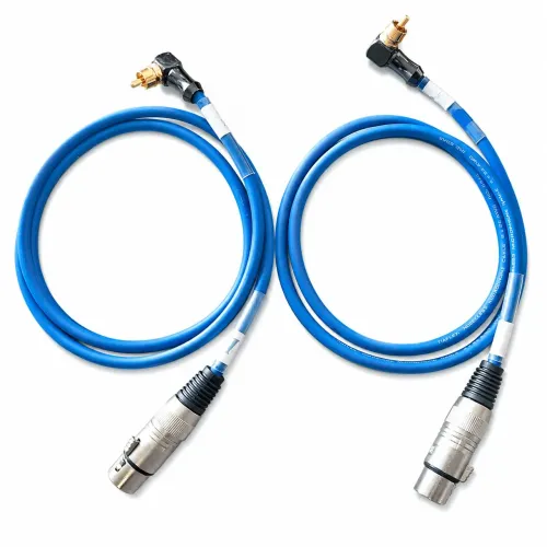 KIT COM 2 CABOS RCA 90° PARA XLR FÊMEA - 1 METRO | IDEAL PARA SOUNDCRAFT UI24R