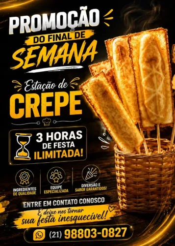 Buffet estaçães trezinho lanches DJ telão vagas aberta temos referências atendo todos bair
