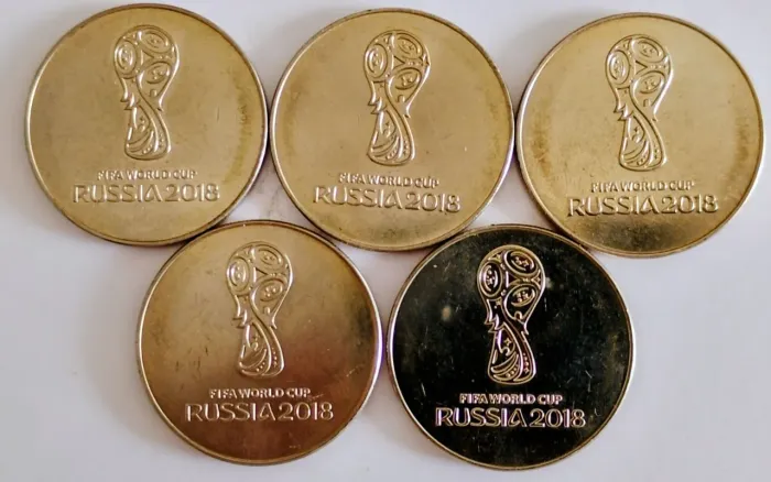 5 Moedas da Rússia - Copa do mundo 2018