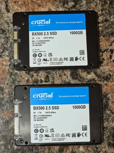 2 SSDs Crucial BX500 de 1TB (Cada)