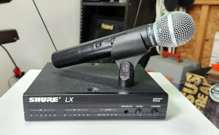 Microfone Shure SM58 Sem Fio Original - Sistema Shure LX4 + LX2 Revisado e Testado