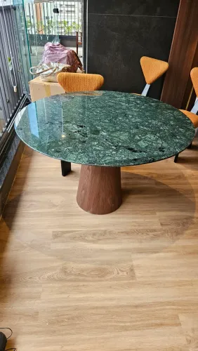 Base cone + tampo redondo 120cm verde guatemala 