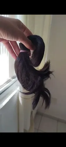 Cabelo Humano Natural 100% Virgem - 53g - 29cm - Sem Química