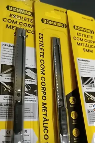 Estilete Extra-Fino Profissional em Aço Inox 9 mm