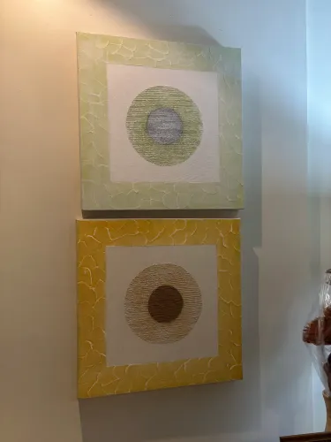 Quadros decorativos pintura craquelada