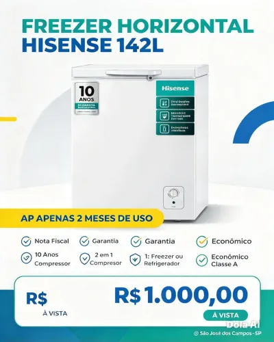 FREZZER HORIZONTAL 142L 2 EM 1 220V