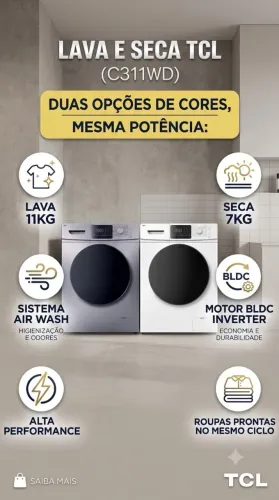 Lava e Seca TCL Lacrada com Nota Fiscal