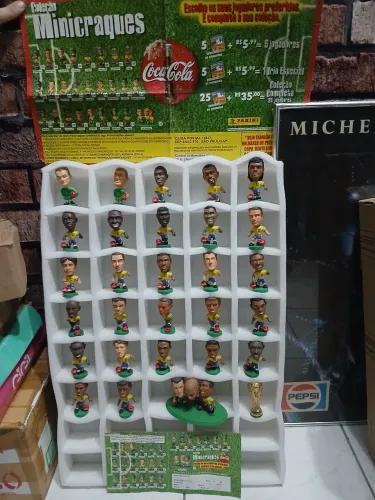 Coleção completa Mini Craque Coca Cola Copa 98 mais o raro poster