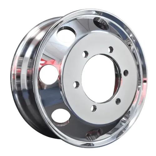 Roda de Alumínio Caminhão 3/4 17,5 x 6 (6 furos) Alto Brilho Borda Larga