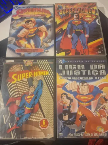 LOTE 18 DVDS SUPER HERÓIS CLÁSSICOS - BATMAN - SUPERMAN - LIGA JUSTIÇA