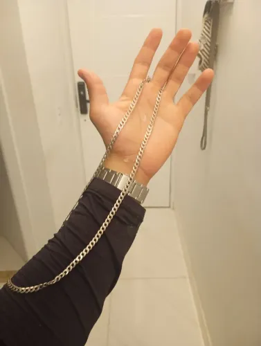 Corrente de Prata legítima  com pequeno detalhe