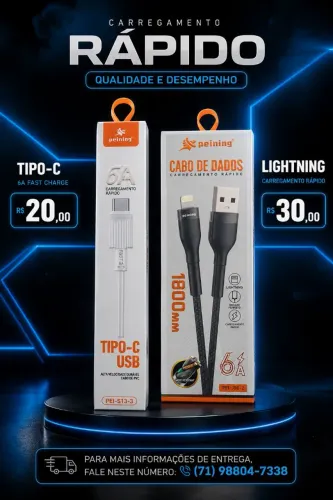 Cabos tipo C/ Lightning a venda, leiam a descrição